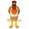 Brown Bird Mascot Costume with Custom Logo