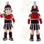 Red Roman Warrior Mascot Costume with Custom Logo