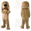 Tan Dog Mascot Costume with Custom Logo
