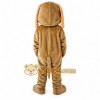 Tan Dog Mascot Costume with Custom Logo Tan Dog Mascot Costume with Custom Logo