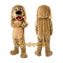 Tan Dog Mascot Costume with Custom Logo