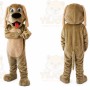 Tan Dog Mascot Costume with Custom Logo