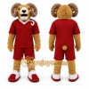 Red Ram Mascot Costume with Custom Logo Red Ram Mascot Costume with Custom Logo