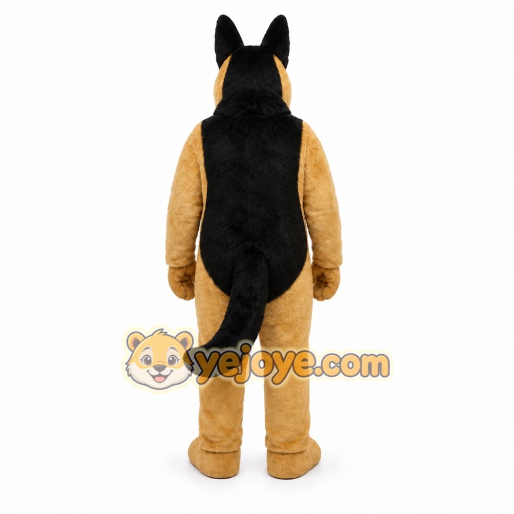 Tan Dog Mascot Costume with Custom Logo Tan Dog Mascot Costume with Custom Logo