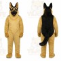 Tan Dog Mascot Costume with Custom Logo