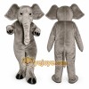 Gray Elephant Mascot Costume with Custom Logo Gray Elephant Mascot Costume with Custom Logo