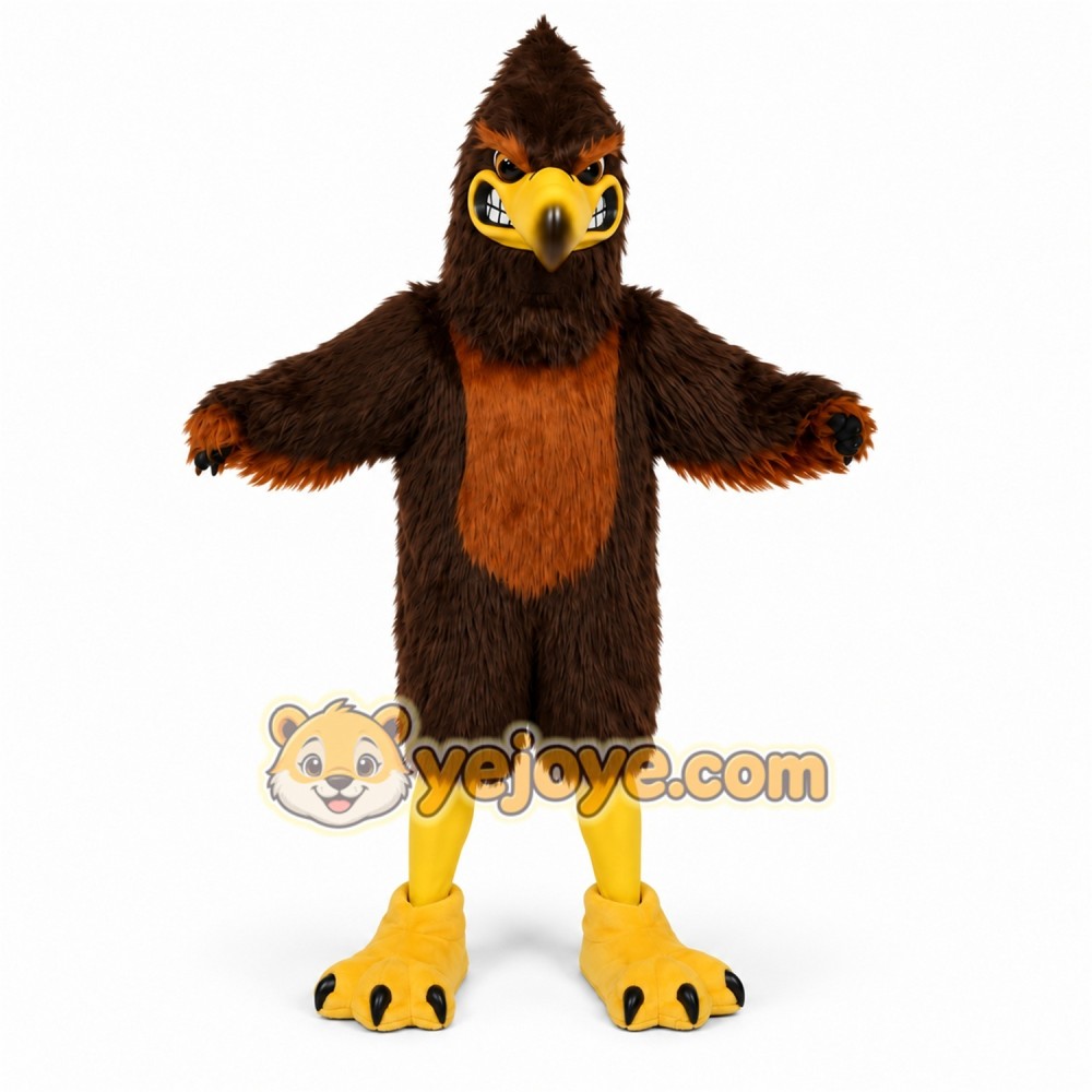 Brown Bird Mascot Costume with Custom Logo Brown Bird Mascot Costume with Custom Logo