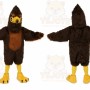 Brown Bird Mascot Costume with Custom Logo
