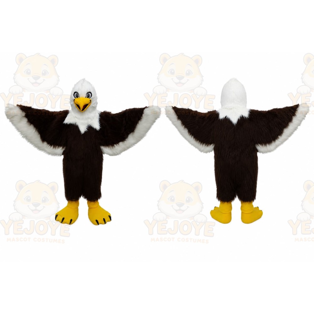 Black Bird Mascot Costume with Custom Logo