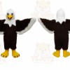 Black Bird Mascot Costume with Custom Logo