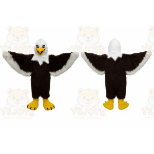 Black Bird Mascot Costume with Custom Logo