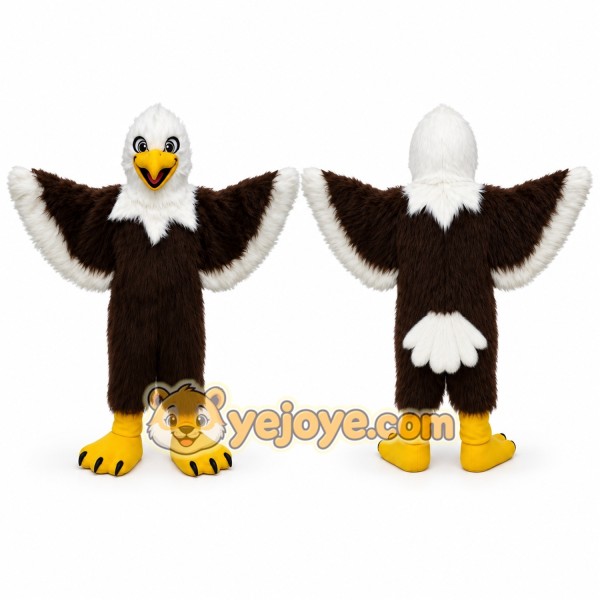 Black Bird Mascot Costume with Custom Logo