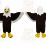 Black Bird Mascot Costume with Custom Logo