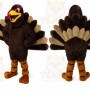 Brown Bird Mascot Costume with Custom Logo