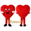 Red Heart Mascot Costume with Custom Logo
