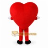 Red Heart Mascot Costume with Custom Logo