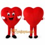 Red Heart Mascot Costume with Custom Logo
