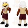 Brown Bird Mascot Costume with Custom Logo