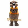 Brown Beaver Mascot Costume with Custom Logo Brown Beaver Mascot Costume with Custom Logo