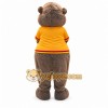 Brown Beaver Mascot Costume with Custom Logo Brown Beaver Mascot Costume with Custom Logo