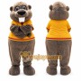 Brown Beaver Mascot Costume with Custom Logo