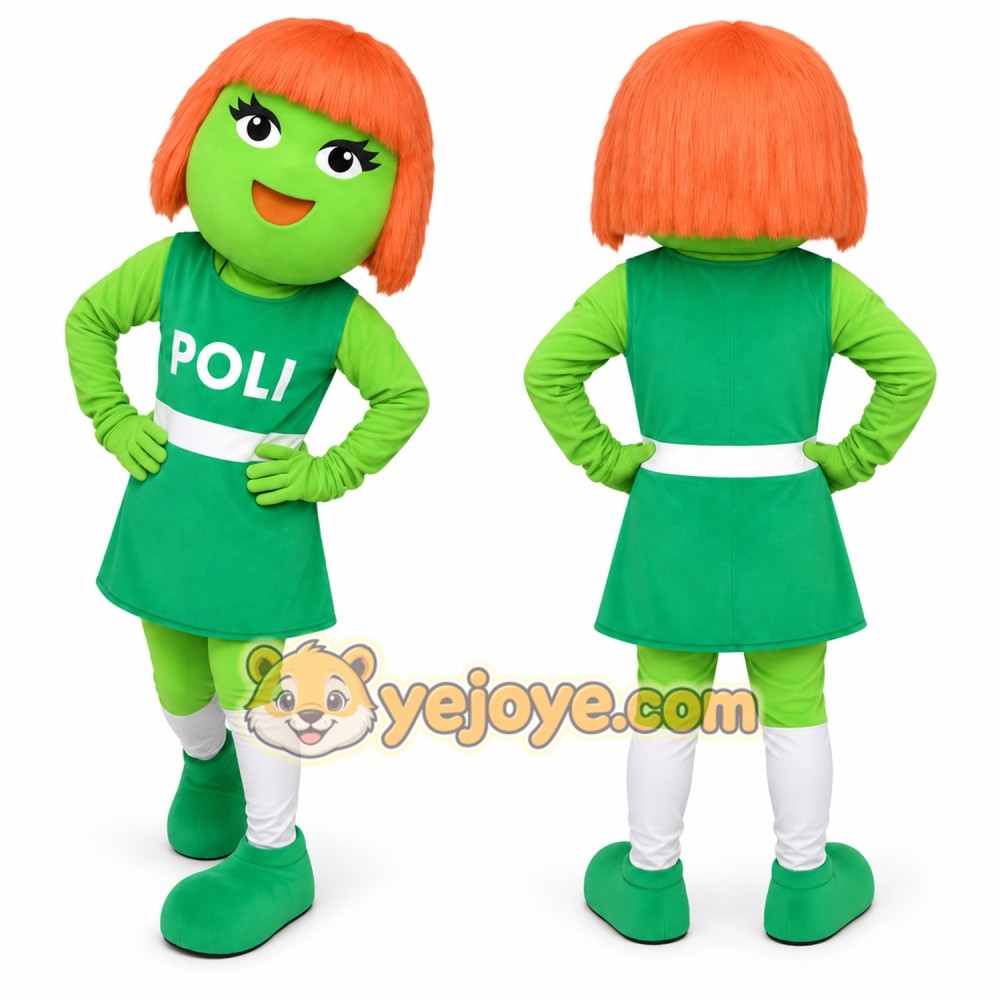 Green Alien Mascot Costume with Custom Logo Green Alien Mascot Costume with Custom Logo