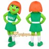 Green Alien Mascot Costume with Custom Logo Green Alien Mascot Costume with Custom Logo