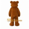Brown Bear Mascot Costume with Custom Logo