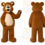 Brown Bear Mascot Costume with Custom Logo