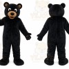 Black Bear Mascot Costume with Custom Logo