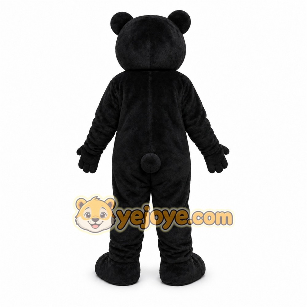 Black Bear Mascot Costume with Custom Logo Black Bear Mascot Costume with Custom Logo