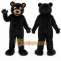 Black Bear Mascot Costume with Custom Logo