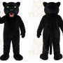 Black Panther Mascot Costume with Custom Logo
