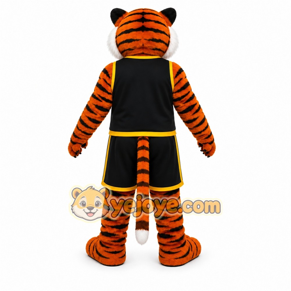 Orange Tiger Mascot Costume with Custom Logo Orange Tiger Mascot Costume with Custom Logo