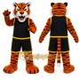 Orange Tiger Mascot Costume with Custom Logo