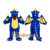 Blue Dragon Mascot Costume with Custom Logo Blue Dragon Mascot Costume with Custom Logo