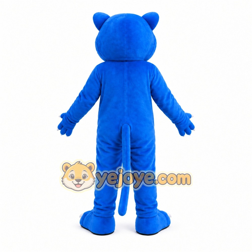 Blue Panther Mascot Costume with Custom Logo Blue Panther Mascot Costume with Custom Logo