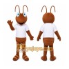 Brown Ant Mascot Costume with Custom Logo Brown Ant Mascot Costume with Custom Logo