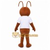 Brown Ant Mascot Costume with Custom Logo Brown Ant Mascot Costume with Custom Logo