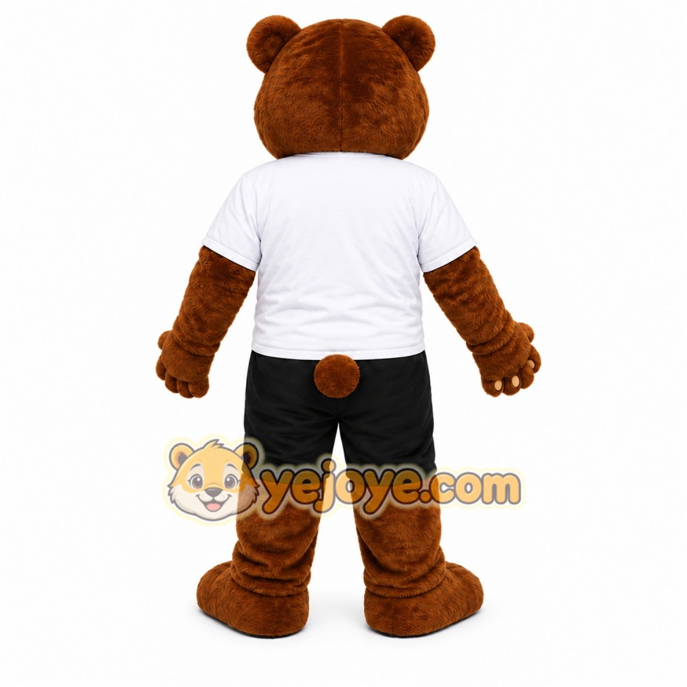 Brown Bear Mascot Costume with Custom Logo Brown Bear Mascot Costume with Custom Logo