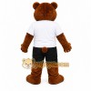 Brown Bear Mascot Costume with Custom Logo Brown Bear Mascot Costume with Custom Logo