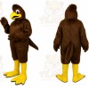 Brown Bird Mascot Costume with Custom Logo