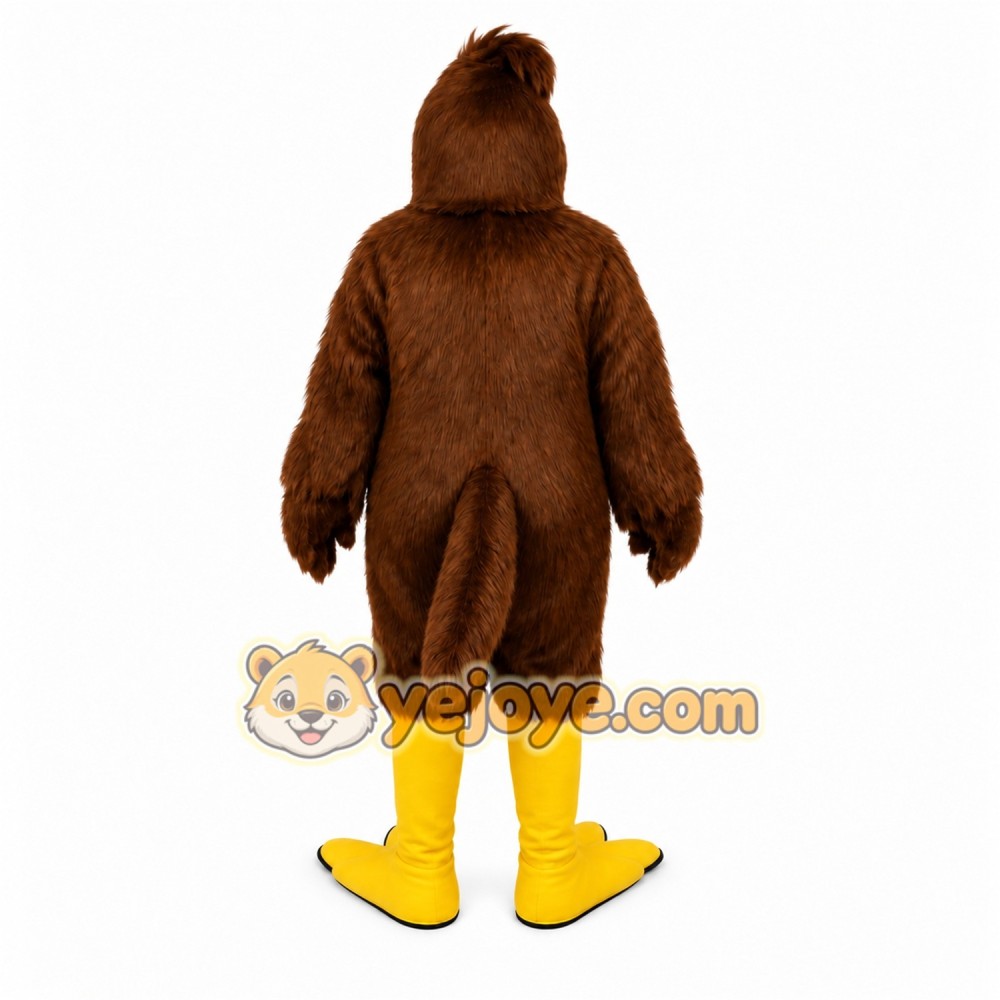 Brown Bird Mascot Costume with Custom Logo Brown Bird Mascot Costume with Custom Logo