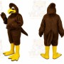 Brown Bird Mascot Costume with Custom Logo