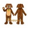 Brown Dog Mascot Costume with Custom Logo