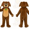 Brown Dog Mascot Costume with Custom Logo