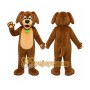 Brown Dog Mascot Costume with Custom Logo