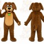 Brown Dog Mascot Costume with Custom Logo