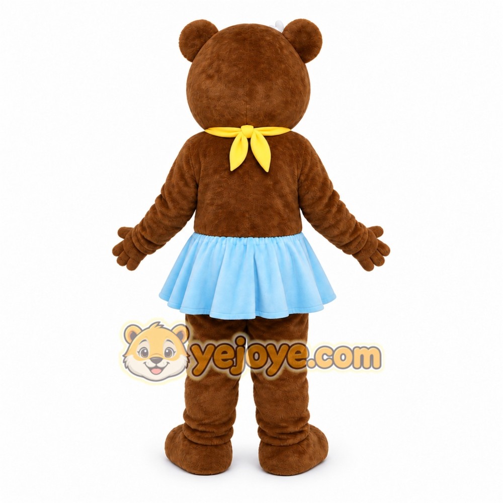 Brown Bear Mascot Costume with Custom Logo Brown Bear Mascot Costume with Custom Logo