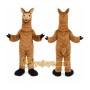 Brown Llama Mascot Costume with Custom Logo